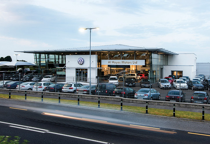 The gleaming showroom - the largest in Ireland - can hold 16 cars and encompasses a new vehicle car handover lobby. )